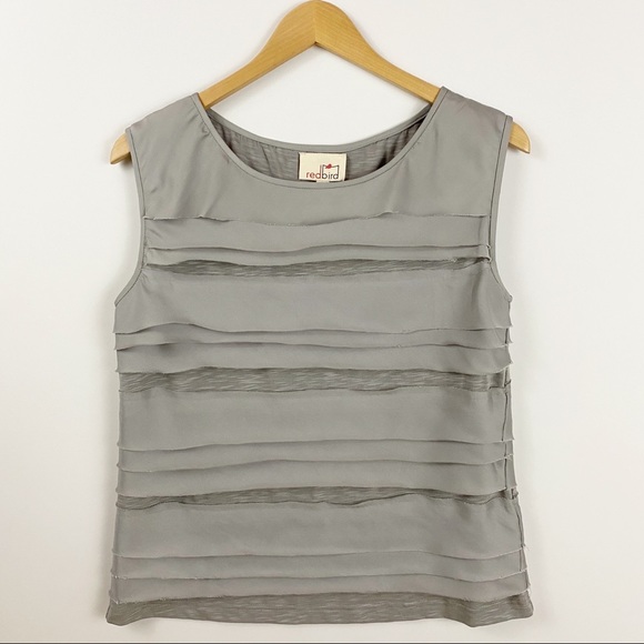 Anthropologie Tops - ANTHROPOLOGIE Redbird Gray Shell Top M